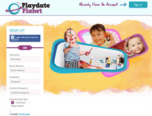 Tablet Screenshot of playdateplanet.com